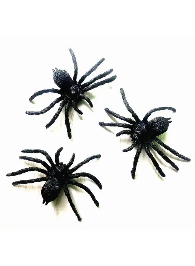 Large Black Plastic Spider Realistic Halloween Decorations And Practical Jokes - Image 3